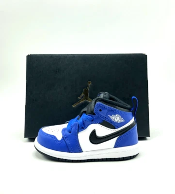 * НОВЫЙ * МАЛЫШ NIKE AIR JORDAN 1 MID (TD) ИГРЫ ROYAL/ЧЕРНЫЙ (DQ8425 402)👍 - Изображение 1 из 4