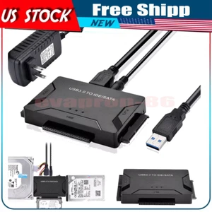 USB 3.0 zu IDE & SATA Konverter Externe Festplatte Adapter Kit 2,5"/3,5" Kabel - Bild 1 von 14