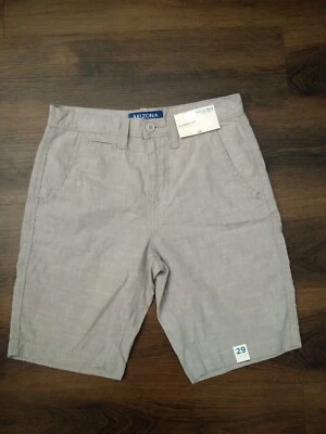 Arizona Hombre Corto Gris Talla 29, Entrepierna 10" Frente Plano Ajuste Clásico Foto 1 de 4