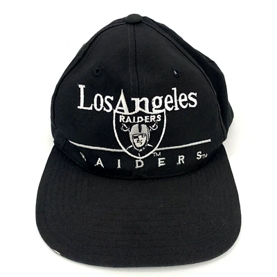 Vintage 90s Los Angeles Raiders Snapback Hat Cap Hip Hop NFL NWA - Image 1 of 4