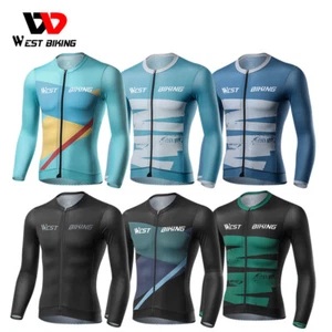 WEST BIKING Cycling Clothes Jacket Long Sleeve Tops Quick Dry Riding Coat Jersey - Picture 1 of 29