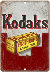 Kodaks Verichrome Film Porzellan Look 12"" x 9"" Reproduktion Metallschild U84 - Bild 1 von 1