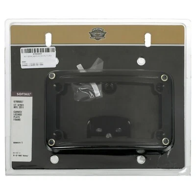 Harley Davidson OEM Negro Curvo Placa Soporte Kit 67900057 Foto 1 de 3