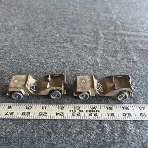 Pair Of IDEAL Plastic Toy ARMY Military Jeep PARTS - Picture 1 of 9