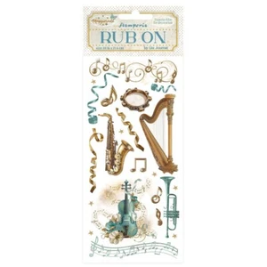 Stamperia - MASQUERADE - RUB ON - INSTRUMENTS (4" x 8.5") 10cm x 21cm Tamborine - Bild 1 von 1