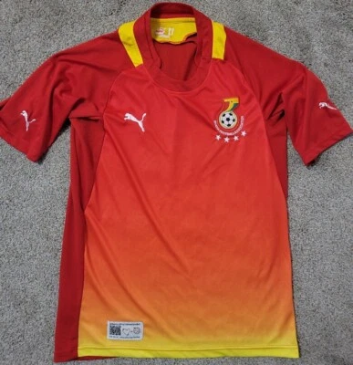 2012/2013 Ghana Sz Small Away Jersey Puma Football Soccer Shirt Red Africa Cup - Image 1 of 4