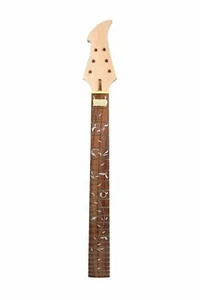 Guitar Neck diy for 22 fret 25.5 inch Rosewood Fretboard Vine inlay Bolt on heel - Picture 1 of 6