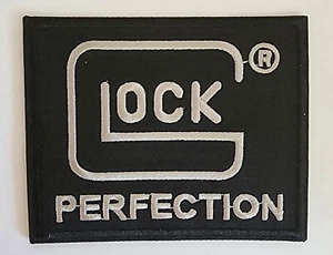 Glock Perfection Guns Embroidered iron on patches 3 x 3 3/4" - Picture 1 of 1