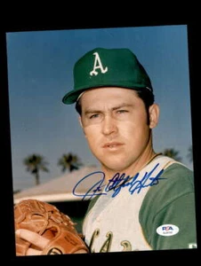 Jim Catfish Hunter PSA DNA Signed  8x10 Photo Autograph A`s - Picture 1 of 3