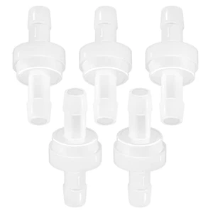 Joytube 5 Packs Check Valve 5/16” (8MM) One-Way PVDF Plastic Hose Barb for Liqui - Picture 1 of 12