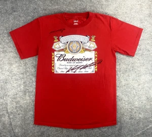 VTG Kasey Kahne SIGNED Medium Shirt Authentic Budweiser #9 NASCAR Racing Red - Picture 1 of 9