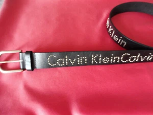 Gürtel Ledergürtel CalvinKlein 104cm Leder Schwarz Silber Kugelnieten Gepflegt - Bild 1 von 12