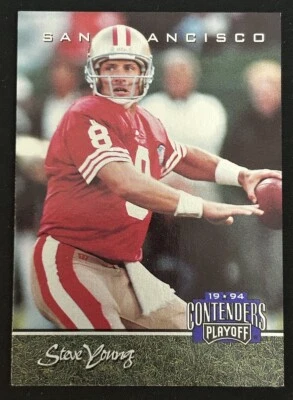 1994 Playoff Contenders 49ers Football Card #28 Steve Young - Image 1 of 2