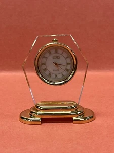 NEW Miniature Brass Mantle Clock For Dollhouse Furniture - Picture 1 of 6