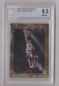1997/98 SP AUTHENTIC #128 TIM DUNCAN Rookie Card BGS 8.5 w/ 3 9s - Picture 1 of 2