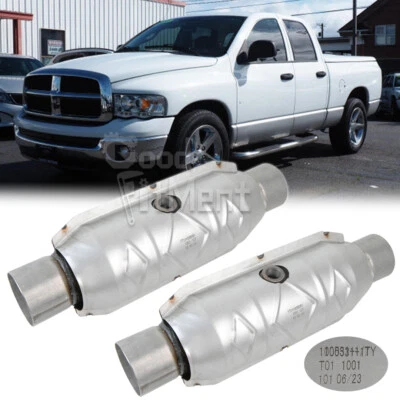 Convertidores catalíticos de entrada/salida EPA de 2 piezas de 2,5" para Dodge Ram 1500 2500 5,7 L Foto 1 de 4