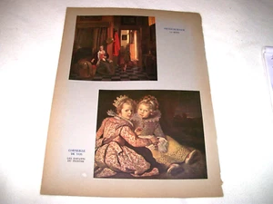 (2)Art Lithos "La Mere"ByDeHooch, Les Enfants du Peintre by DeVos - Picture 1 of 3