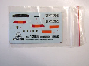 Italeri 1:24 Scale Decal Sheet Porsche 911 Turbo # 12006 - New - Bild 1 von 3
