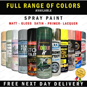 All-Purpose Spray Paint Aerosol Matt Gloss Satin Metal Wood Plastic 400ml - B14 - Picture 1 of 106