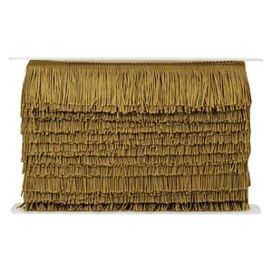 Trims by the Yard 5 yards of 2" Chainette Fringe Trim 5-Yard Cut Gold - Picture 1 of 7