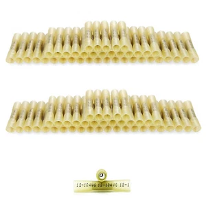 100pz Guarnizione a Saldare Termorestringente Filo Butt Connettori Crimpare Terminali Elettrici - Foto 1 di 7