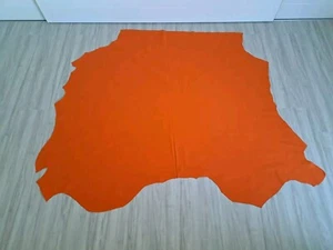 ECHT-LEDER AUTOLEDER LEDERHAUT RINDSLEDER ECHTLEDER LEDER Orange 3qm - Bild 1 von 4