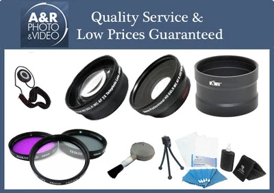 PRO 2X Telephoto 0.45X Wide angle Macro Lens For Canon PowerShot G15 G16 Camera - Image 1 of 4