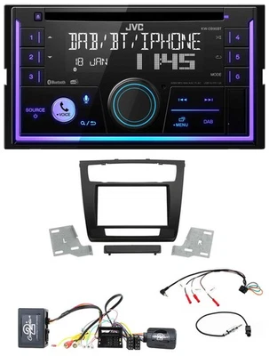 JVC Lenkrad USB 2DIN DAB Bluetooth CD Autoradio für BMW 1er Aktiv aut. Klima E87 - Bild 1 von 4