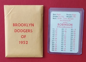 Free Shipping - 1979 APBA Game Cards Set 1952 Brooklyn Dodgers Jackie Robinson - Picture 1 of 1