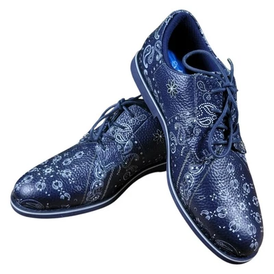 G/FORE Bandana Gallivanter Golf Shoes Womens 9.5 Navy Twilight Pebble Leather - Image 1 of 4