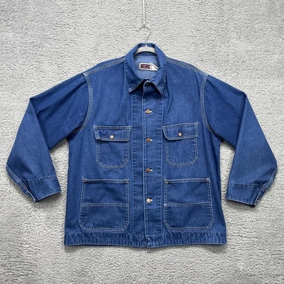 Chaqueta de Colección Big MAC Para Hombres 44 Azul Denim Tareas Granero Ropa de Trabajo EE. UU. Unión Años 80 70 Foto 1 de 4