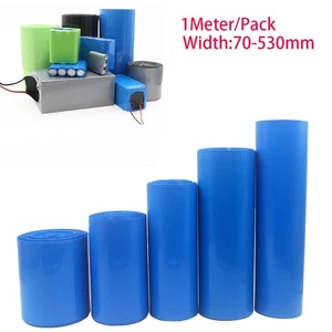 NEW 1M Blue PVC Heat Shrink Tube Sleeve for 18650 Battery Pack Insulation - Picture 1 of 24