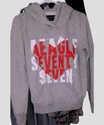 Sudadera con capucha gris American Eagle Outfitters talla Sudadera con capucha mediana *usada una vez *Superlinda Foto 1 de 4