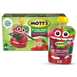 Mott's Apfelmus Beutel, gemischte Beere, ohne Zuckerzusatz, 3,2 Unzen, 48 Ct - Bild 1 von 12
