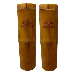 Disney Cruise Line Kunststoff Bambus Becher Paar Reisebecher mit Deckel 2er Set Tiki - Bild 1 von 5