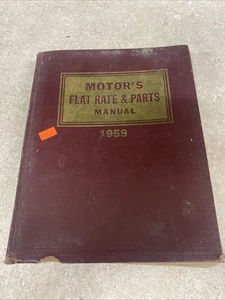 Motor’s Flat Rate And Parts Manual 1959 - Automotive Manual - Poor Condition - Picture 1 of 5