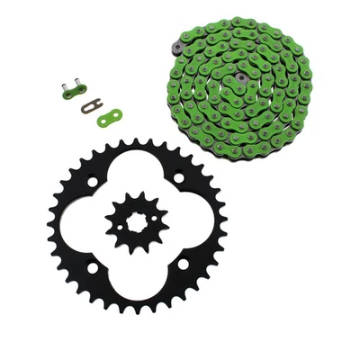 Honda FourTrax 250R TRX250R 1991 1992 cadena verde y piñón negro 12/36 96 L Foto 1 de 4