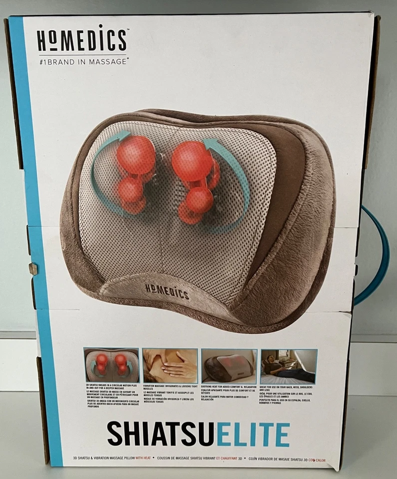 Almohada de masaje con calor Homedics Shiatsu Elite Shiatsu y Viration Foto 1 de 1