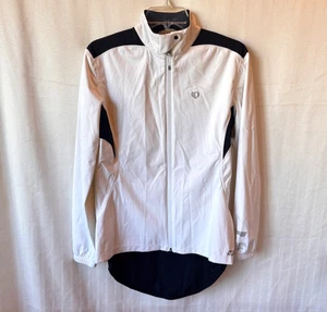 Pearl Izumi White & Black ExB Full Zip Cycling Softshell Rain Jacket Size M - Picture 1 of 12