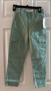 Girls Levi’s Loose Cargo Pants Green Size 7 Regular - Picture 1 of 5