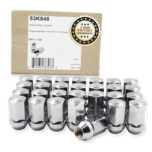  32 pezzi dadi a strappo M14x1,5 14x1,5 filettatura stile OEM 1,65" lunghi cromati 7/8" 22 mm  - Foto 1 di 7