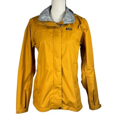 REI Co-Op Medium Peak 2.5L Rainier Rain Jacket Full-Zip Hooded Vents Waterproof - Image 1 of 4