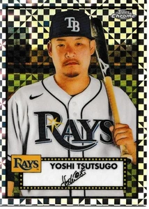 2021 Topps Chrome Platinum Anniversary #319 Yoshi Tsutsugo X-Fractor - Picture 1 of 2