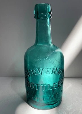 RARO S.Erven & Co Marrón Robusto Antiguo Hierro Pontilado Botella Años 1850 Foto 1 de 4
