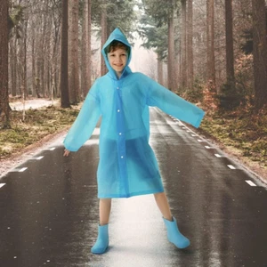 2 Pack Raincoats for Kids, Reusable Rain Ponchos with Hood and Sleeves Waterp... - Picture 1 of 1