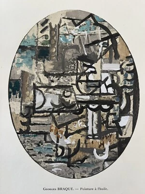 Georges Braque Pochoir Impresión 1929 Arte Cubista Cubismo Placa Color Daniel Jacomet Foto 1 de 4