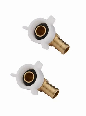 EFIELD 2 PCS 3/4" PEX X 3/4" FEMALE NPT SWIVEL ELBOW BRASS CRIMP FITTINGS LEAD FREE