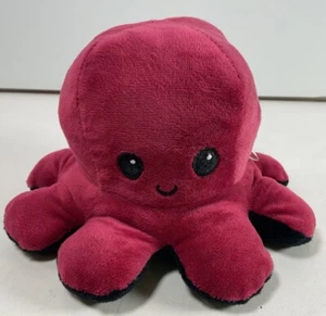 Octopus Reversible Plush (Black Sad/ Pink  Happy SMILE) - Tee Turtle - Picture 1 of 15