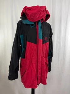 Vintage Helly Hansen Skijacke rot schwarz 90er Outdoor wasserdicht Mantel L unisex - Bild 1 von 22