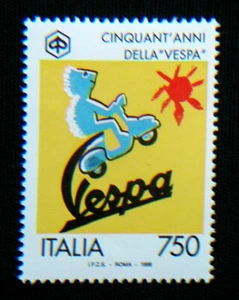 1996 ITALY set MOTO VESPA stamps MNH 50th anniversary - Picture 1 of 1